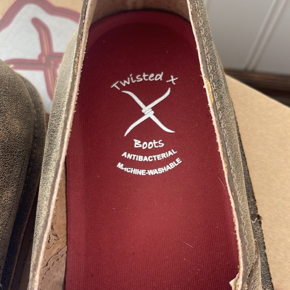 Twisted X Distressed Brown Slip-On Loafers - Picture 6 of 8